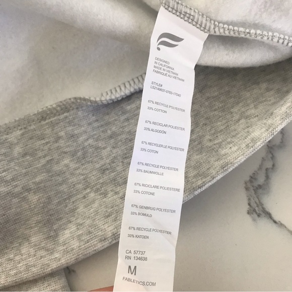 NWT Fabletics Women’s Zaylee Funnel Neck Tunic | Heather Grey - Size M - Picture 10 of 11